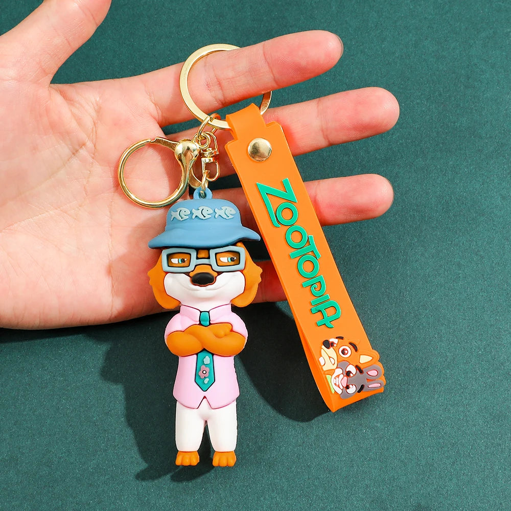New Anime Zootopia 2 Figure Cute PVC Doll Car Key Ring Accessories Bag Pendant Charm Perfect Christmas Gift for Her