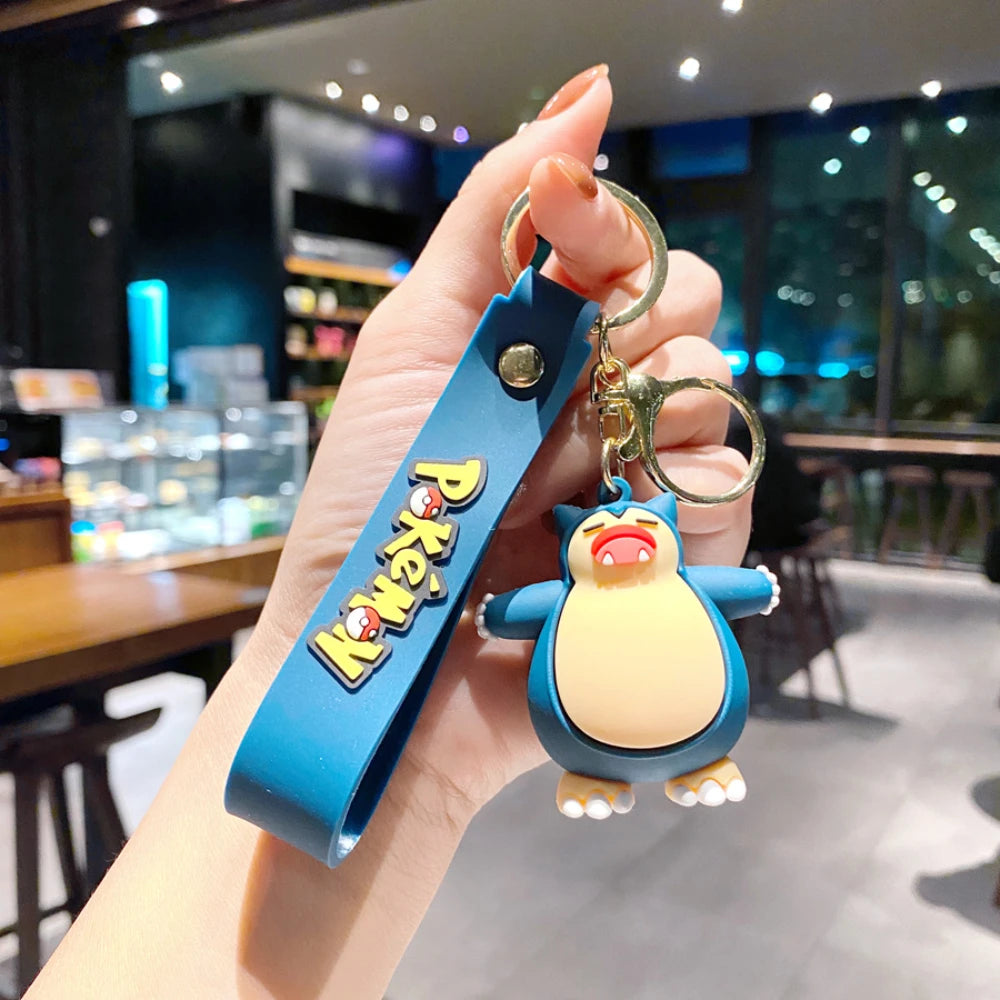 Pokémon Keychain Set, Adorable Pikachu Eevee Charmander figure Keychain, Anime Collectible Key Ring for Bag Backpack Gift