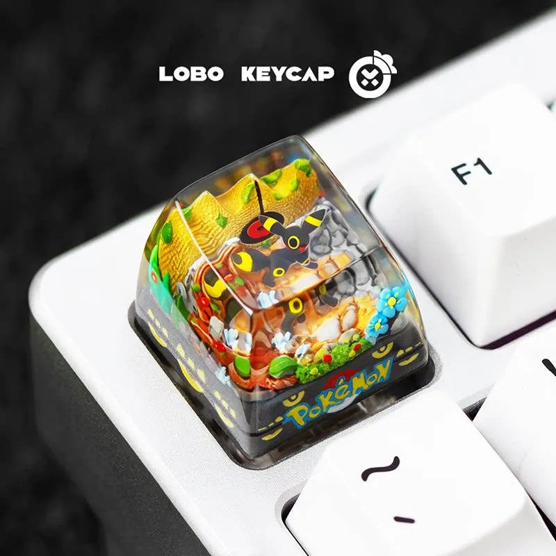 Pokemon Pikachu Transparent Esc Keycap Keyboard Accessories Anime Cute Resin Shrink Drip Glue handmade Keycaps Anime Fans Gift