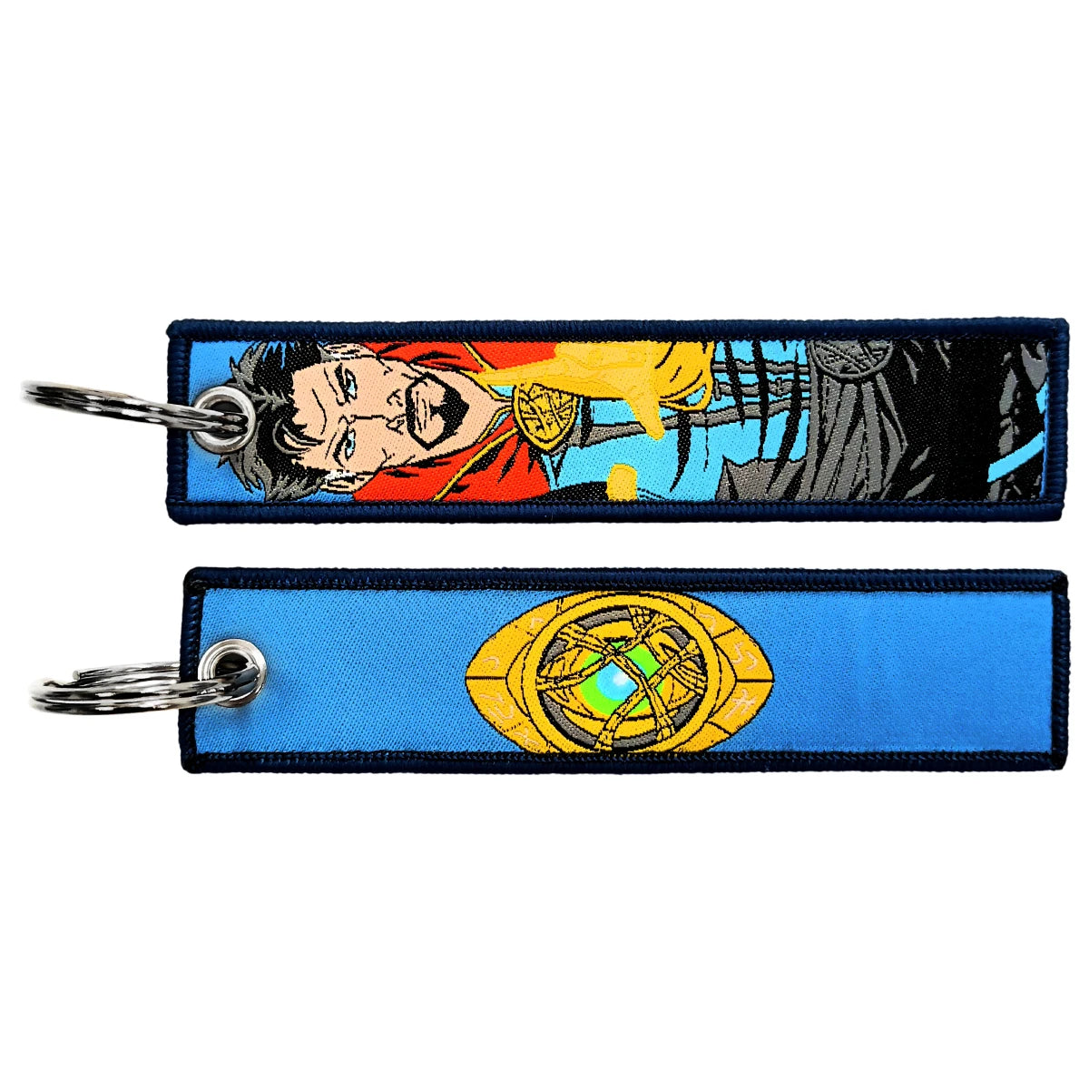 Embroidery Cool Keychain Motorcycles Cars Chaveiro American comics Manga Series Holder Pendant Portable Key Lanyard Accessories