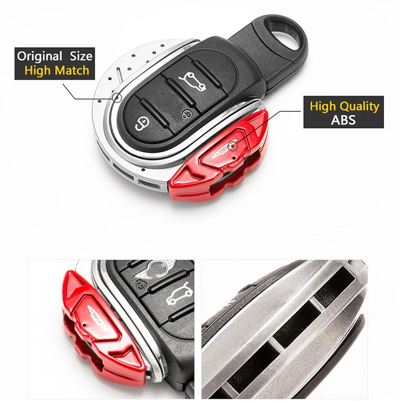 Smart Key Cover JCW Brake Disc Style Shape 3/4 Button Key Fob Case Shell with Keychain Ring Belt For MINI Cooper F55 F56 F57 F60