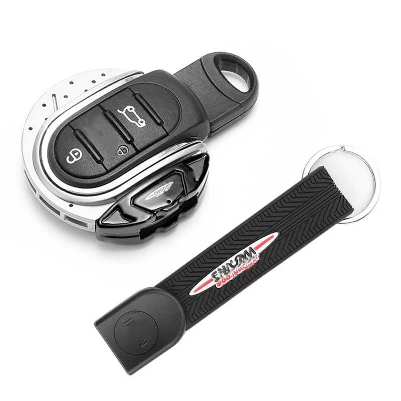 Smart Key Cover JCW Brake Disc Style Shape 3/4 Button Key Fob Case Shell with Keychain Ring Belt For MINI Cooper F55 F56 F57 F60