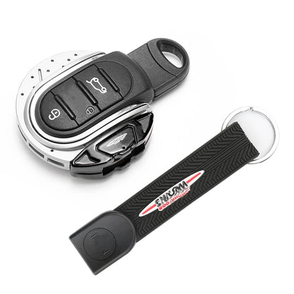 Smart Key Cover JCW Brake Disc Style Shape 3/4 Button Key Fob Case Shell with Keychain Ring Belt For MINI Cooper F55 F56 F57 F60