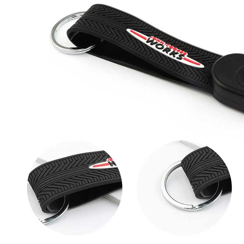 Smart Key Cover JCW Brake Disc Style Shape 3/4 Button Key Fob Case Shell with Keychain Ring Belt For MINI Cooper F55 F56 F57 F60