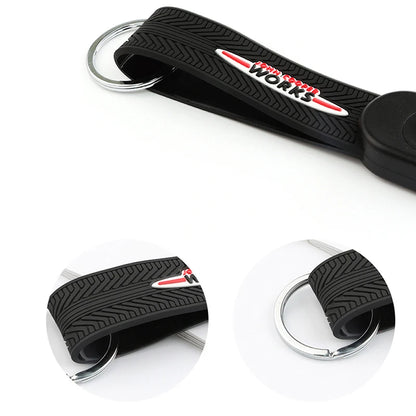 Smart Key Cover JCW Brake Disc Style Shape 3/4 Button Key Fob Case Shell with Keychain Ring Belt For MINI Cooper F55 F56 F57 F60