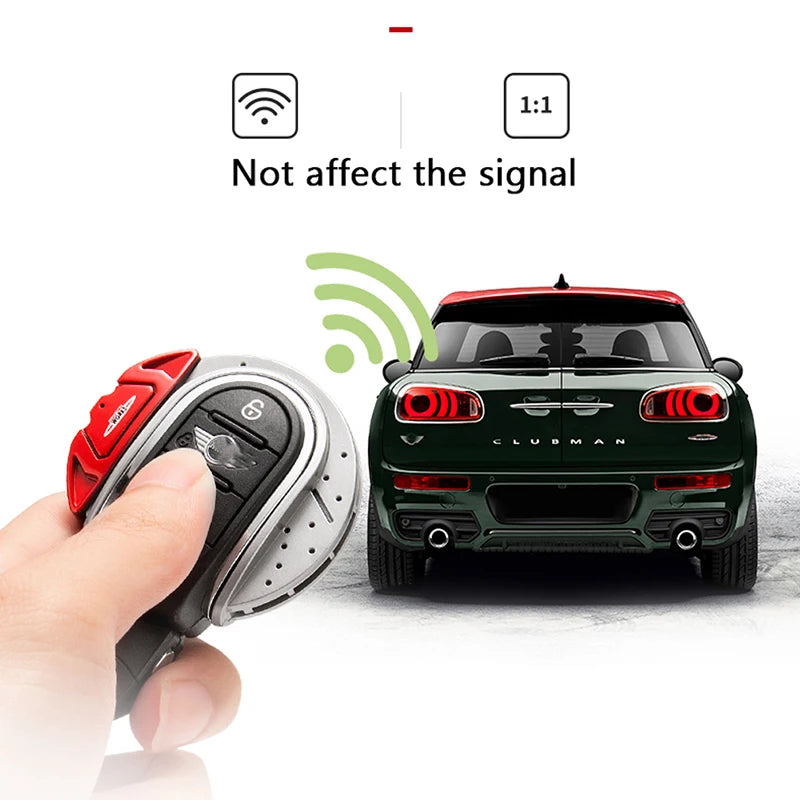 Smart Key Cover JCW Brake Disc Style Shape 3/4 Button Key Fob Case Shell with Keychain Ring Belt For MINI Cooper F55 F56 F57 F60