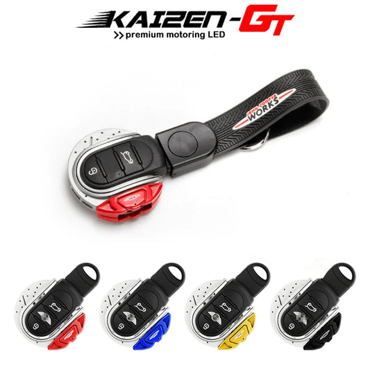 Smart Key Cover JCW Brake Disc Style Shape 3/4 Button Key Fob Case Shell with Keychain Ring Belt For MINI Cooper F55 F56 F57 F60