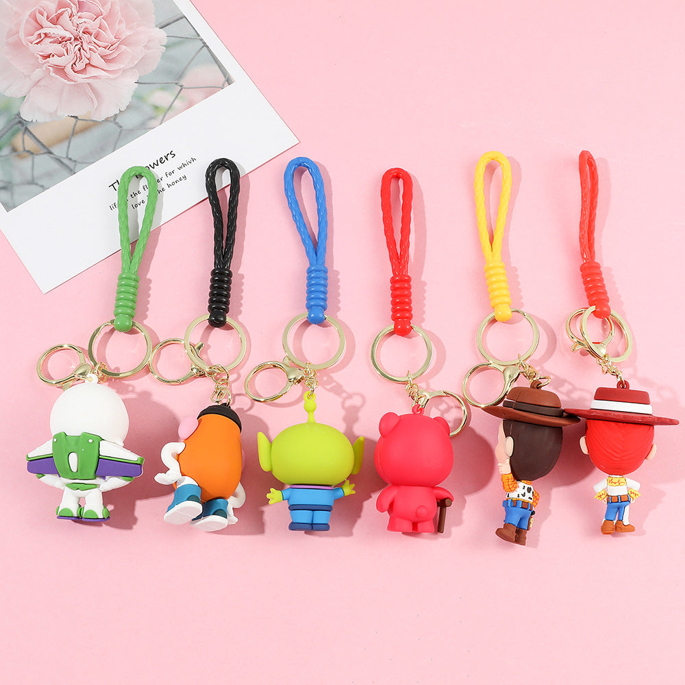 Toy Story Three-Eyed Alien Cartoon Keychain – Cute Bag Charm, Car Pendant & Gift for Girls