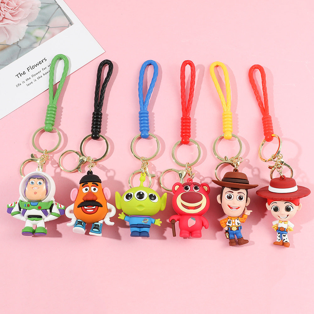 Toy Story Three-Eyed Alien Cartoon Keychain – Cute Bag Charm, Car Pendant & Gift for Girls
