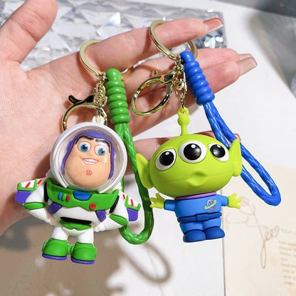 Toy Story Three-Eyed Alien Cartoon Keychain – Cute Bag Charm, Car Pendant & Gift for Girls