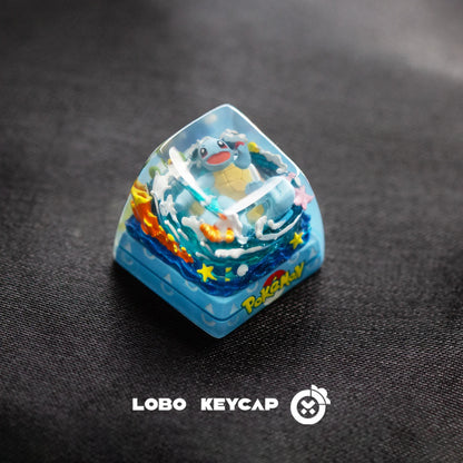 Pokemon Pikachu Transparent Esc Keycap Keyboard Accessories Anime Cute Resin Shrink Drip Glue handmade Keycaps Anime Fans Gift