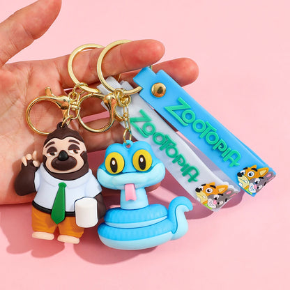 New Anime Zootopia 2 Figure Cute PVC Doll Car Key Ring Accessories Bag Pendant Charm Perfect Christmas Gift for Her
