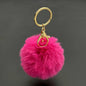 Fluffy Ball Pendant Keychain Artificial Fur Pompom Cute Candy Colors Keyring Charms Jewelry Key Chain Ring for Women Bag Gift