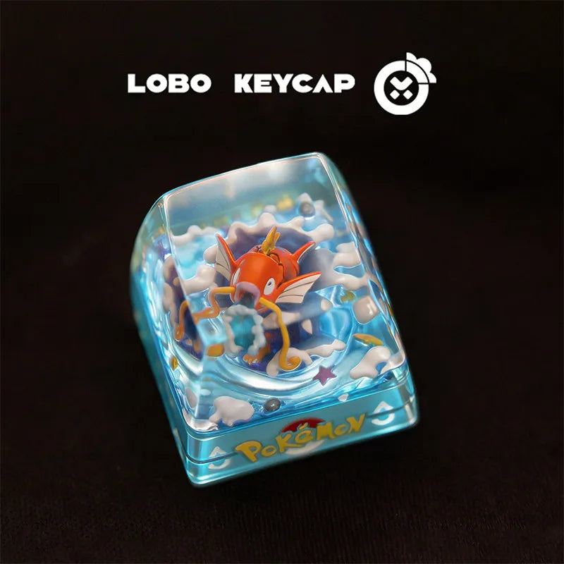 Pokemon Pikachu Transparent Esc Keycap Keyboard Accessories Anime Cute Resin Shrink Drip Glue handmade Keycaps Anime Fans Gift
