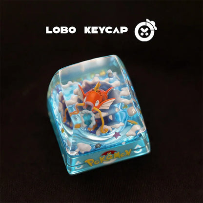 Pokemon Pikachu Transparent Esc Keycap Keyboard Accessories Anime Cute Resin Shrink Drip Glue handmade Keycaps Anime Fans Gift