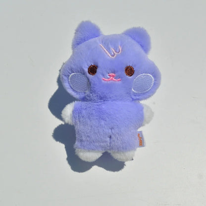 8pcs Kpop 10cm Ateez Aniteez Cute Plushies Keychain Hongjoong Seonghwa Yunho Yeosang San Mingi Wooyoung Keyring Bag Accessories
