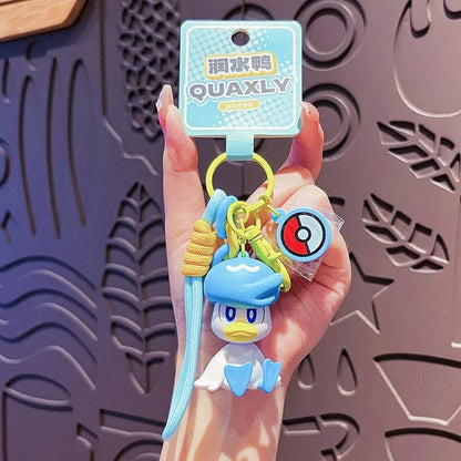 Poké Mon Aromatherapy Keychain Pikachu GENGAR SPRIGATITO SYLVEON FUECOCO QUAXLY Doll Handmade Pendant Children's Toy Gift