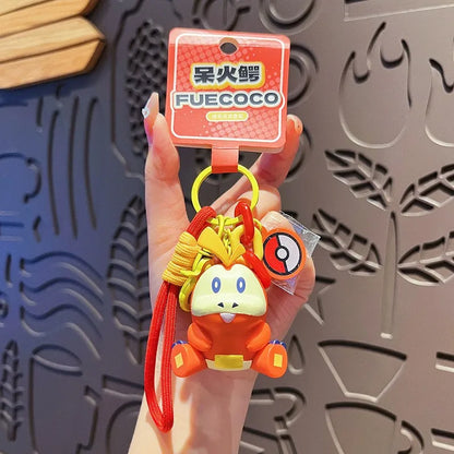 Poké Mon Aromatherapy Keychain Pikachu GENGAR SPRIGATITO SYLVEON FUECOCO QUAXLY Doll Handmade Pendant Children's Toy Gift
