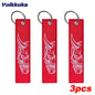 1Pc/2Pcs/3Pcs Set Sale Midnight Club Oni Mask Both Sides Embroidery Patterns Funny Tag Keychain Motorcycle Wholesale