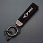 1PC Simple PU Leather Keychain Women Men Car Key Ring Chain For MINI Cooper R56 F56 R50 JCW Cabrio Aceman Countryman Coupe WORKS