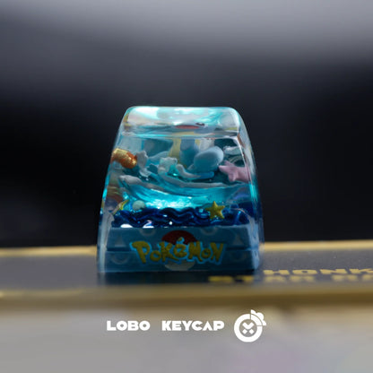 Pokemon Pikachu Transparent Esc Keycap Keyboard Accessories Anime Cute Resin Shrink Drip Glue handmade Keycaps Anime Fans Gift