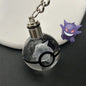 Pokemon Crystal Ball 3D Pikachu Mewtwo Mew Gengar keychain Pokeball Crystal Pokemon Glass Ball Figure Birthday Gift