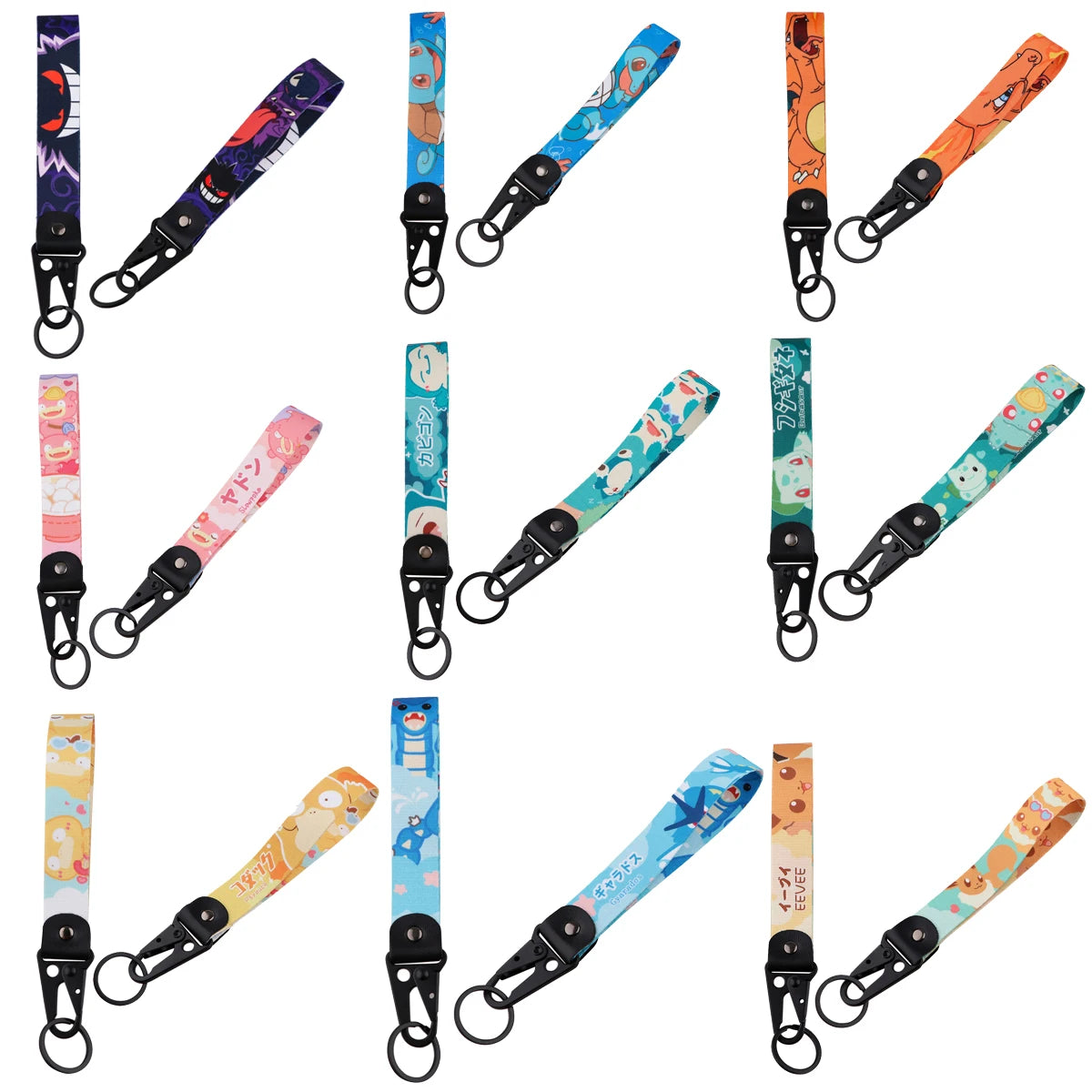 Cute Gengar Key Chain Anime Game Lanyard Key Ring For Motorcycles Cars Backpack Chaveiro Fashion Jewelry Accessories Kids Gifts