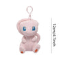 Anime Pokemon Kawaii Pikachu Keychain Eevee Mew Bulbasaur Charmander Snorlax Psyduck Stuffed Toy Cute Plush Keyring Doll Pendant