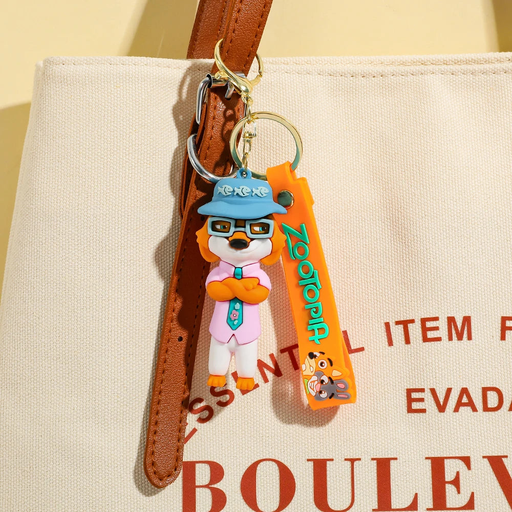 New Anime Zootopia 2 Figure Cute PVC Doll Car Key Ring Accessories Bag Pendant Charm Perfect Christmas Gift for Her
