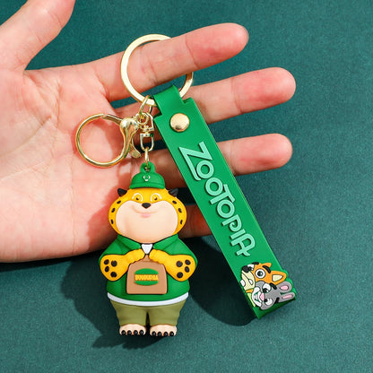 New Anime Zootopia 2 Figure Cute PVC Doll Car Key Ring Accessories Bag Pendant Charm Perfect Christmas Gift for Her
