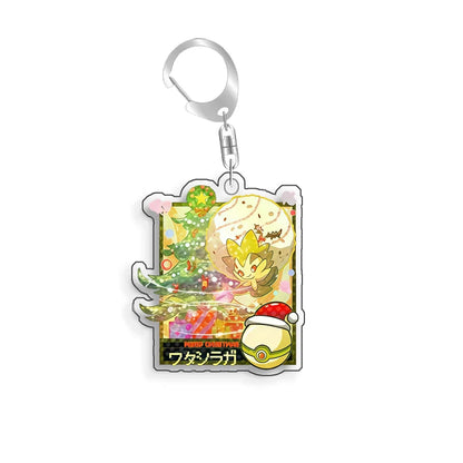 For Pokemon Elf Qikchu Snorlax Zeraora Eevee Charizard Gengar Acrylic Selfmade Cute Cartoon Anime Keychain Pendant Toy Gift 5cm