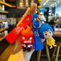 Anime Inside Out Figure Keychains Cute Cartoon Character Schoolbag Pendant Soft Glue Doll Bag Charm Keyring Jewelry Kids Toys