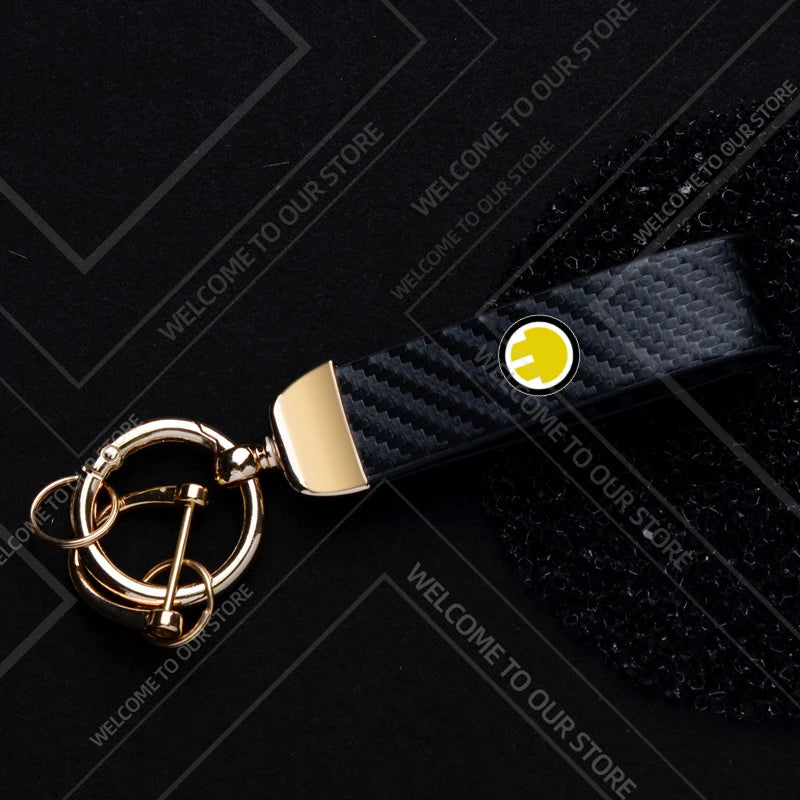 1PCS Car Keychain SE Plug S Logo For Mini Cooper S JCW R53 R55 F54 F55 F56 Widget Ornaments Metal Carbon Fiber Leather Key Chain