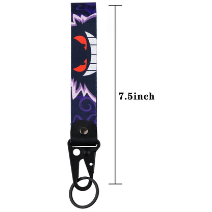 Cute Gengar Key Chain Anime Game Lanyard Key Ring For Motorcycles Cars Backpack Chaveiro Fashion Jewelry Accessories Kids Gifts