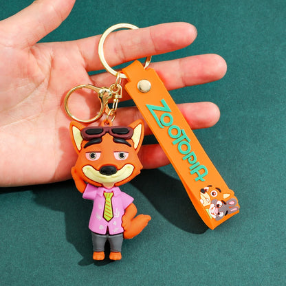 New Anime Zootopia 2 Figure Cute PVC Doll Car Key Ring Accessories Bag Pendant Charm Perfect Christmas Gift for Her