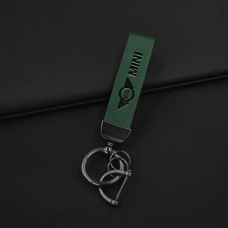 Car Hot Stamping Badge Keychain Zinc Alloy Keyring Accessories For MINI Cooper JCW WORKS R55 R56 F55 F56 R57 R58 R59 R60 R61