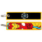 Embroidery Cool Keychain Motorcycles Cars Chaveiro American comics Manga Series Holder Pendant Portable Key Lanyard Accessories