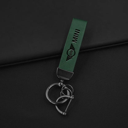 Car Hot Stamping Badge Keychain Zinc Alloy Keyring Accessories For MINI Cooper JCW WORKS R55 R56 F55 F56 R57 R58 R59 R60 R61