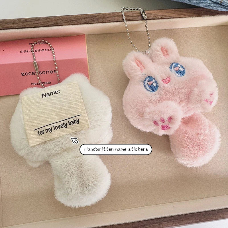 Fluffy Plush Cat Doll Keychain Cute Backpack Bag Pendant Gift For Children Girlfriend