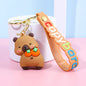 Cute Capybara Keychain Creative Cartoon Animal Pendant For Women Doll Keyring Ornament Car Key Accessories Holiday Gift Jewelry