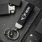 1PC Simple PU Leather Keychain Women Men Car Key Ring Chain For MINI Cooper R56 F56 R50 JCW Cabrio Aceman Countryman Coupe WORKS