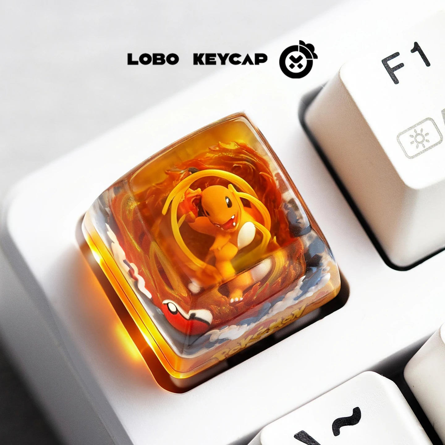 Pokemon Pikachu Transparent Esc Keycap Keyboard Accessories Anime Cute Resin Shrink Drip Glue handmade Keycaps Anime Fans Gift
