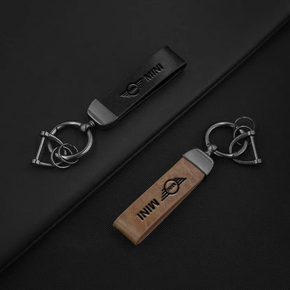 Car Hot Stamping Badge Keychain Zinc Alloy Keyring Accessories For MINI Cooper JCW WORKS R55 R56 F55 F56 R57 R58 R59 R60 R61
