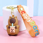 Cute Capybara Keychain Creative Cartoon Animal Pendant For Women Doll Keyring Ornament Car Key Accessories Holiday Gift Jewelry