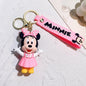 Disney PVC Figure Mickey and Minnie Mouse Keychains Creative Gift Car Metal Key Chain Accessories Gift for Friend