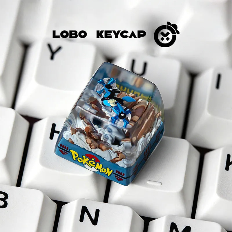 Pokemon Pikachu Transparent Esc Keycap Keyboard Accessories Anime Cute Resin Shrink Drip Glue handmade Keycaps Anime Fans Gift