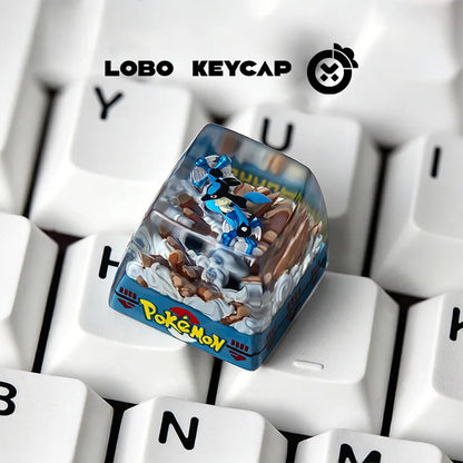 Pokemon Pikachu Transparent Esc Keycap Keyboard Accessories Anime Cute Resin Shrink Drip Glue handmade Keycaps Anime Fans Gift