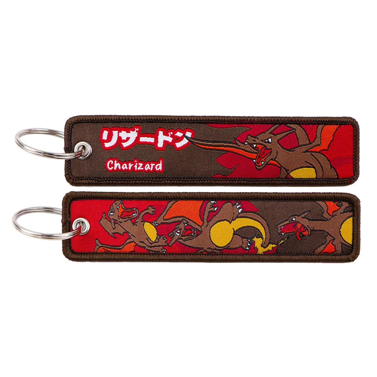 Pokémon Anime Elf Monsters Keychain for Cars Backpack Key Holders Embroidery Keyrings Key Tag Jet Tag Accessories Gifts