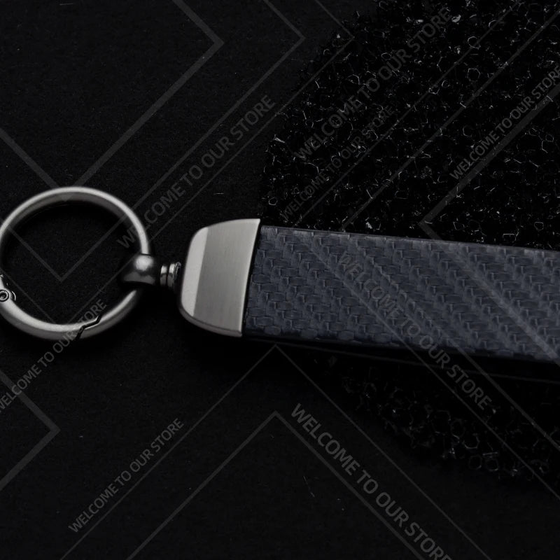 1PCS Car Keychain New JCW Logo For Mini Cooper S F54 F55 F56 F57 R58 R59 Widget Ornaments Metal Carbon Fiber Leather Key Chain