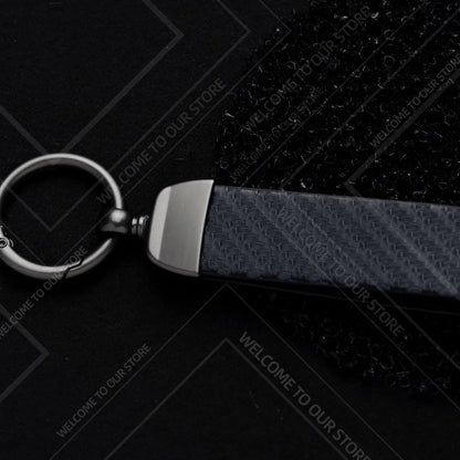1PCS Car Keychain New JCW Logo For Mini Cooper S F54 F55 F56 F57 R58 R59 Widget Ornaments Metal Carbon Fiber Leather Key Chain